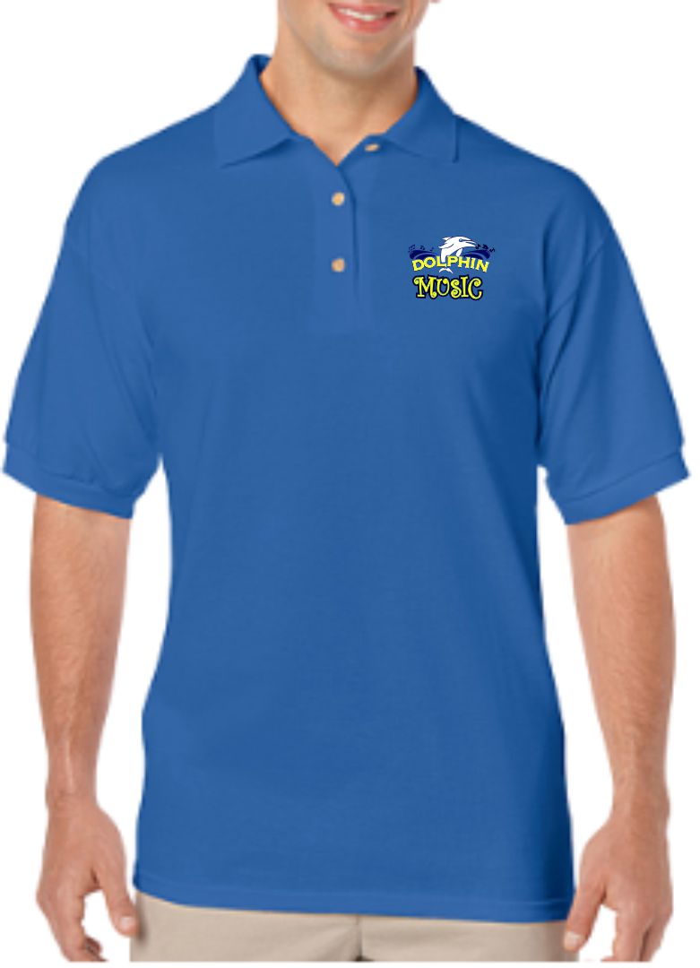 #1- Royal Blue Golf Shirt- Printed – Dolphin Senior Public School